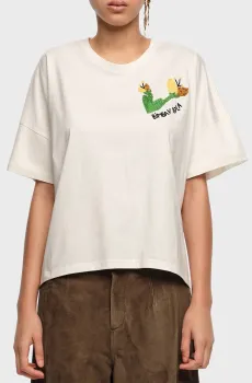 Женская белая футболка Белый S Bimba Y Lola 261BR7434.10070