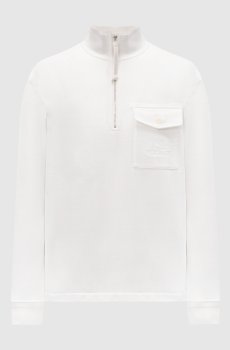 Белый джемпер с логотипом
