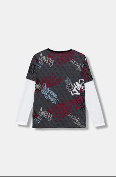 Хлопковый детский лонгслив Guess