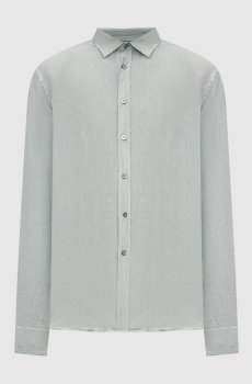 Зеленая рубашка из льна
