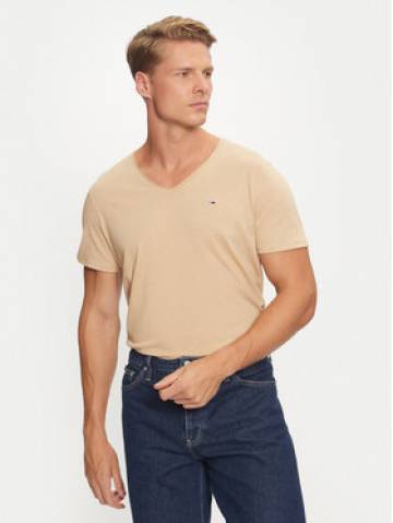 Tommy Jeans Футболка Jaspe DM0DM09587 Бежевий Slim Fit Tommy Jeans Футболка Jaspe DM0DM09587 Бежевий Slim Fit
