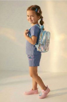 Бавовняні велосипедки Stitch - light blue