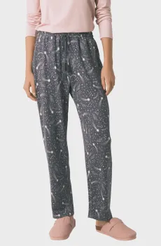 Женские серые брюки с узором Серый M womensecret 3702292