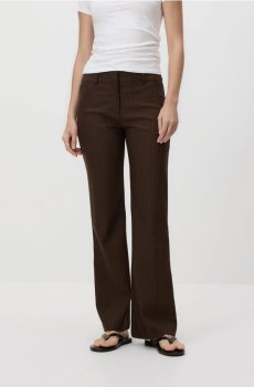 Reserved - Штани в смужку - темно коричневий - 497HV-89X