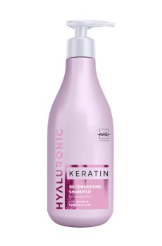Восстанавливающий шампунь Unic Hyaluronic Keratin Regenerating Shampoo для ломких и поврежденных волос, 500 мл