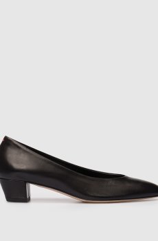 Черные кожаные туфли Helia