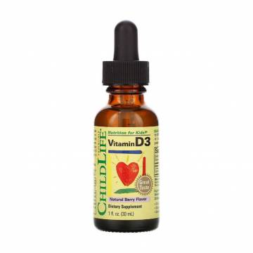 Детский витамин Д3 ChildLife Vitamin D3 Drops 500 МЕ, со вкусом ягод, в каплях, 30 мл Детский витамин Д3 ChildLife Vitamin D3 Drops 500 МЕ, со вкусом ягод, в каплях, 30 мл