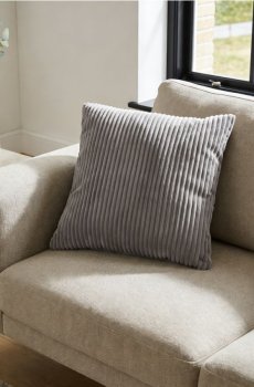 Декоративна подушка в рубчик - темно-сірий