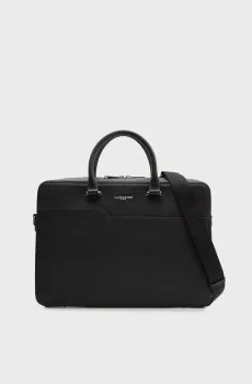 Мужская черная кожаная сумка для ноутбука Черный ONESIZE Lancaster 312-33-NOIR