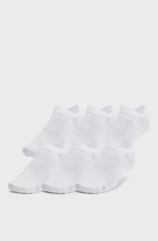 Белые носки (6 пар) UA Essential No Show Белый 31.5-36.5 Under Armour 1382611-100