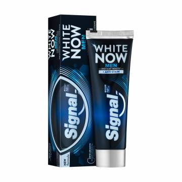 Зубная паста для мужчин Signal White Now Men Instant White Toothpaste с отбеливающим эффектом, 75 мл Зубная паста для мужчин Signal White Now Men Instant White Toothpaste с отбеливающим эффектом, 75 мл