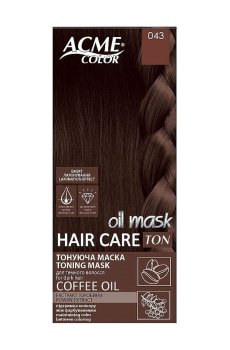 Тонирующая маска Acme Color Рябина Ton Oil Mask для темных волос c эффектом ламинирования, 043 Темный каштан, 30 мл