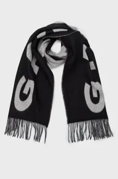 Мужской черный шерстяной шарф GRAPHIC JACQUARD Черный ONESIZE Gant 9920214