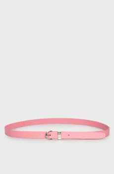 Женский розовый кожаный ремень TJW HERITAGE OVAL Розовый 85 Tommy Jeans AW0AW17000