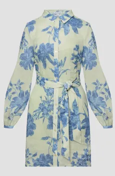 Женское салатовое платье с узором Салатовый S Guess W5GK65.WH6C0;P8GZ