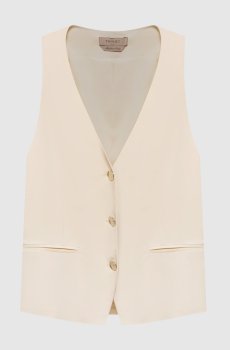 Бежевый жилет с логотипом