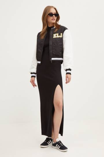 Платье Karl Lagerfeld Jeans цвет чёрный maxi прямое 245J1305 Платье Karl Lagerfeld Jeans цвет чёрный maxi прямое 245J1305