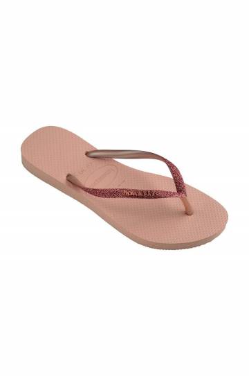 Вьетнамки Havaianas SLIM GLITTER II женские цвет розовый на плоском ходу 4146975.9898 Вьетнамки Havaianas SLIM GLITTER II женские цвет розовый на плоском ходу 4146975.9898