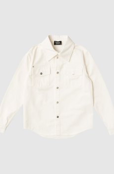 Детская белая джинсовая рубашка