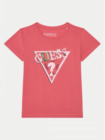 Guess Футболка K5RI16 K6YW4 Рожевий Regular Fit Guess Футболка K5RI16 K6YW4 Рожевий Regular Fit
