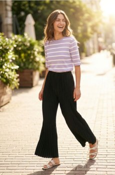 Бавовняна скатертина з мотивом лимонів - Фіолетовий