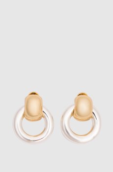 Серебряные серьги Mega Faye Knockers с позолотой