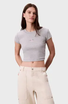 Женская серая футболка MONOLOGO BABY Серый XS Calvin Klein Jeans LV047AB802