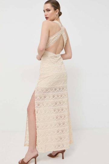 Платье Guess цвет бежевый maxi прямое Платье Guess цвет бежевый maxi прямое