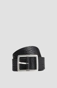 Мужской черный кожаный ремень Черный 100 BOSS 50481028;001