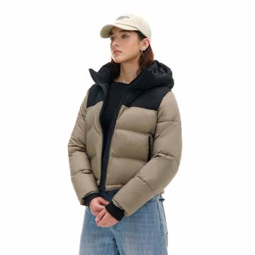 Cropp - Стьобана дута куртка з капюшоном - бежевий Cropp - Стьобана дута куртка з капюшоном - бежевий