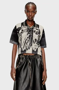 Женское поло с узором M-OLIBA-POLO Разноцветный M Diesel A19666 0NKCJ