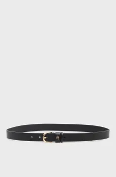 Женский черный кожаный ремень ESSENTIAL Черный 95 Tommy Hilfiger AW0AW16836