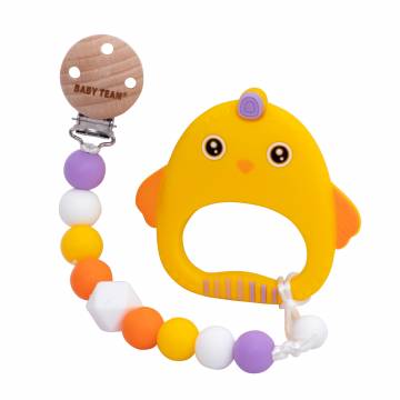 Прорізувач Baby Team Курча з ланцюжком (4055/4055-2) Прорізувач Baby Team Курча з ланцюжком (4055/4055-2)