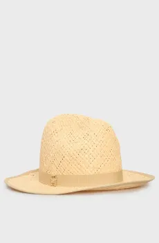 Женская бежевая шляпа PREMIUM BEACH FEDORA Бежевый ONESIZE Tommy Hilfiger AW0AW17135