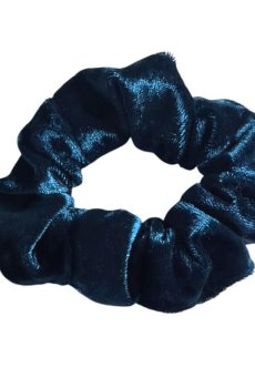 Резинка для волос ScrunchyUA Бархатная, синяя, 1 шт (SCR0241SKLUA)