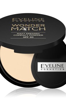 Матовая прессованная пудра для лица Eveline Cosmetics Wonder Match Matt Pressed Compact Powder SPF 30, 01 Light Beige, 8 г