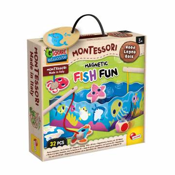 Настольная магнитная игра LISCIANI Montessori Magnetic Fish Fun Рыбалка, от 3 лет, 6.7*28.5*28.5 см, 32 элемента (98354) Настольная магнитная игра LISCIANI Montessori Magnetic Fish Fun Рыбалка, от 3 лет, 6.7*28.5*28.5 см, 32 элемента (98354)