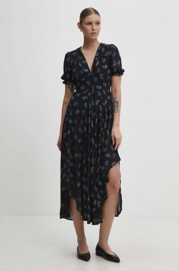 Платье Answear Lab цвет чёрный maxi расклешённая Платье Answear Lab цвет чёрный maxi расклешённая