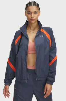 Женская темно-серая ветровка Icon Crinkle Track Jacket Серый S Under Armour 6000278-044