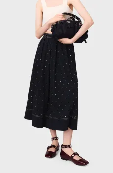 Женская темно-синяя юбка Синий 36 MAJE MFPJU01472_Navy