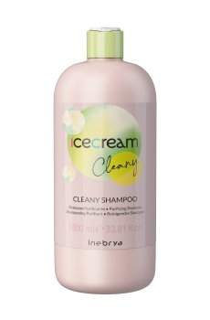 Шампунь Inebrya Ice Cream Cleany Shampoo против перхоти, для проблемной и чувствительной кожи головы, 1 л