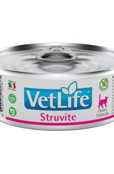 Влажный корм для кошек Farmina Vet Life Struvite для растворения струвитных уролитов, 85 г