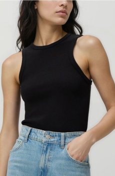 Reserved - Бавовняний топ - чорний - 6167E-99X