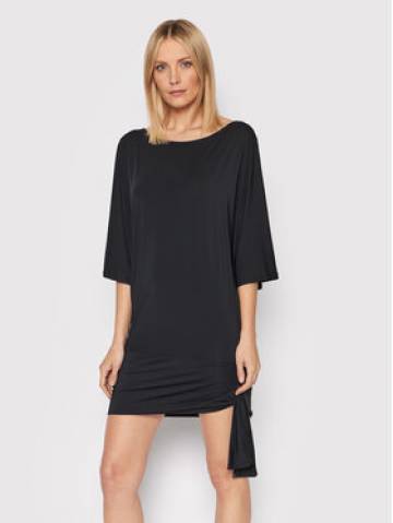 MICHAEL Michael Kors Пляжна сукня MM7M749 Чорний Relaxed Fit MICHAEL Michael Kors Пляжна сукня MM7M749 Чорний Relaxed Fit
