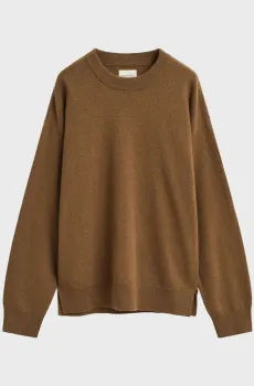 Женский коричневый шерстяной джемпер SUPERFINE Коричневый L Gant 4805352