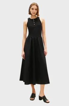 Женское черное платье GOLD BUTTON Черный M Tommy Hilfiger WW0WW49628