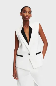 Женский белый жилет tailored gilet Белый 42 Karl Lagerfeld 245W1405