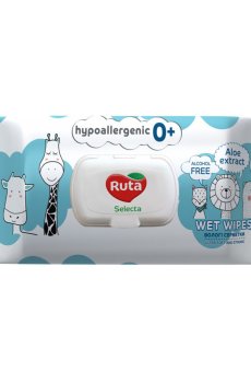 Детские влажные салфетки Ruta Selecta с клапаном, 120 шт
