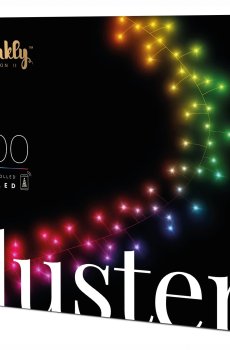 ​Гірлянда Smart LED Twinkly Cluster RGB 400 IP44 6м кабель чорний (TWC400STP-BEU)