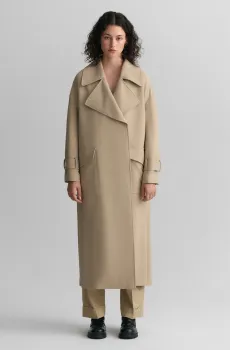 Женский бежевый плащ OVERSIZED FLUID Бежевый L Gant 4751090
